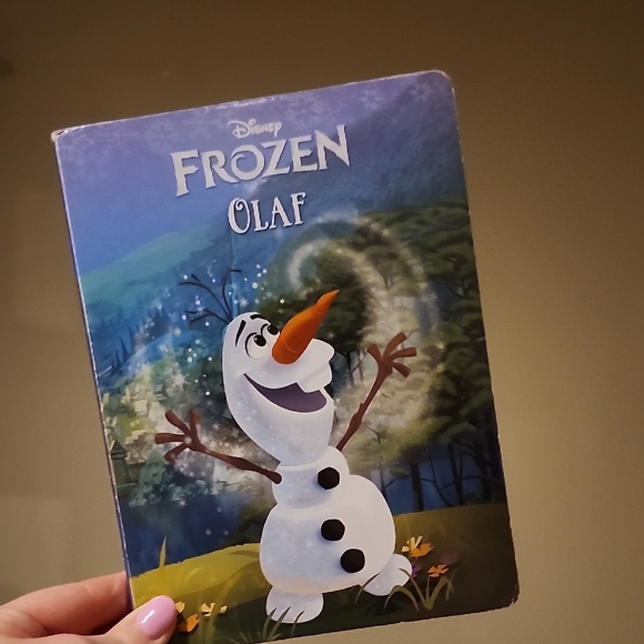 Disney | Toys | Disney Frozen Olaf Adventure Book Blue And White | Poshmark